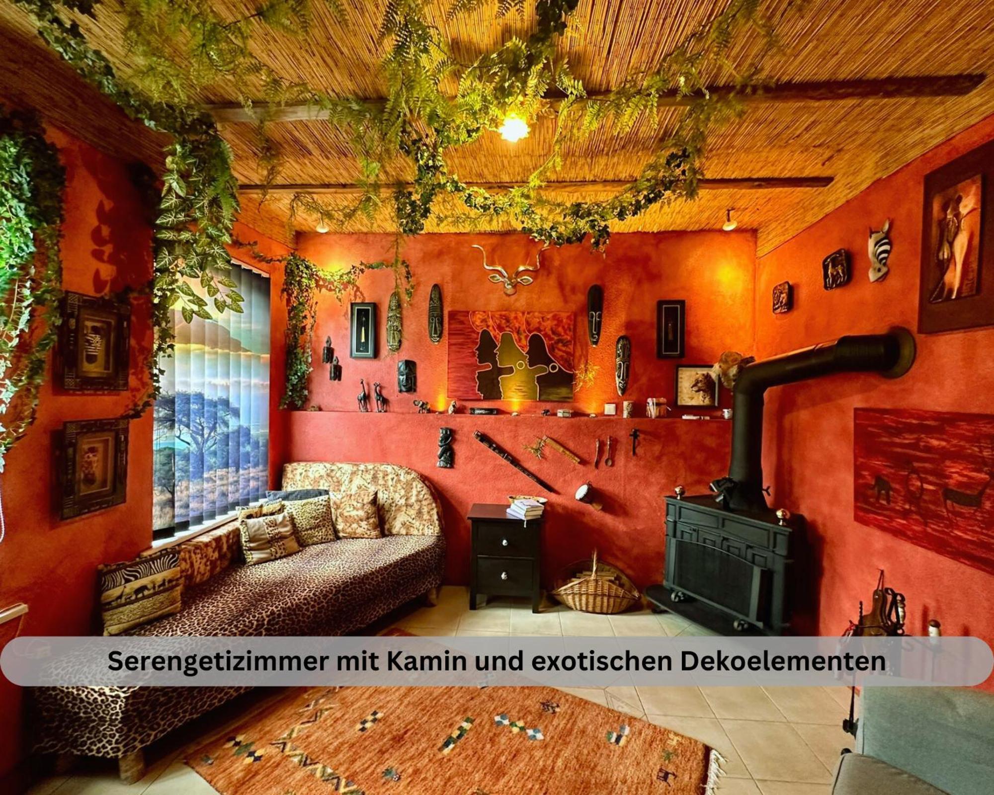 Lodge Of Africa - Einzigartige Themenzimmer, Eingezaeunten Garten, Sauna, Whirlpool & Kamin, Hunde Willkommen, Gasgrill, Voll Ausgestattete Kueche, Grosser Essbereich, Hamburg & Stade In Der Naehe Twielenfleth Eksteriør billede